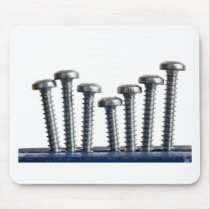 Rows of screws mouse pad