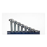 Rows of screws picture card