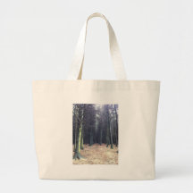 Rows of trees canvas bag