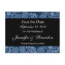 Royal Blue and Black Damask Save The Date Postcard