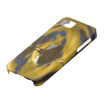 Royal blue and Golden Yellow Water Drop iPhone 5 Covers