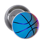 Royal Blue Basketball Pinback Button