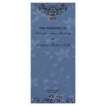 Royal Blue Chandelier Floral Wedding Program rack cards