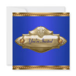 Royal Blue Gold Pearl Corporate Party invitations