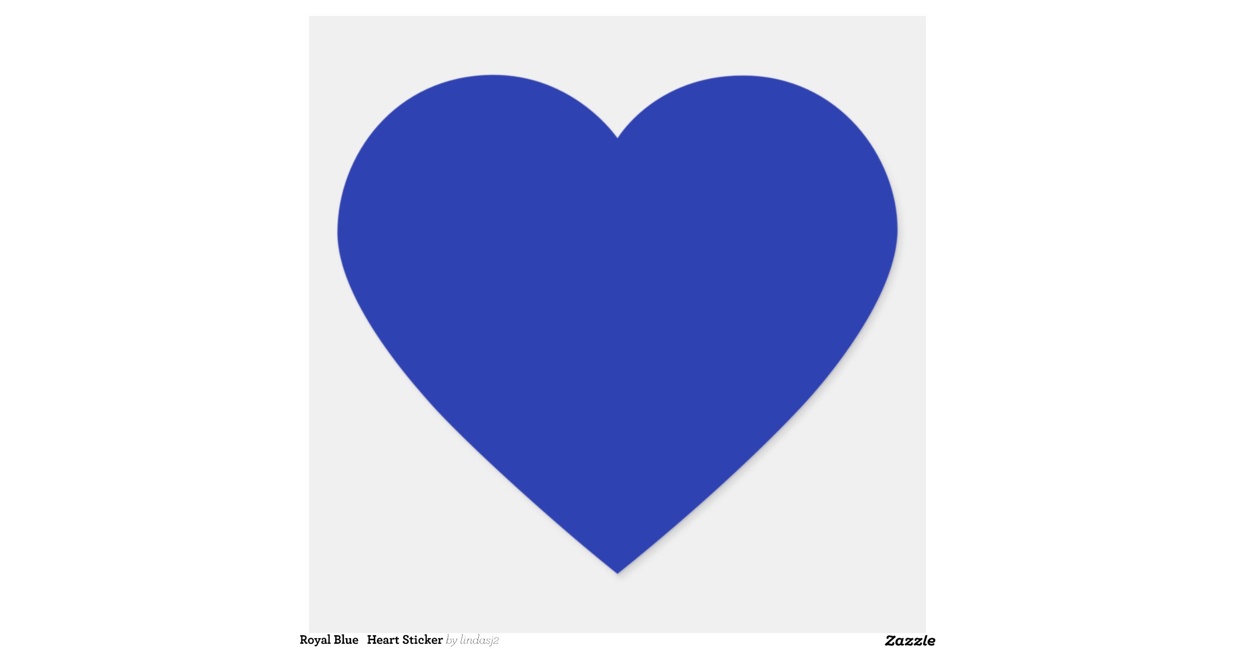 Royal Blue Heart Sticker | Zazzle