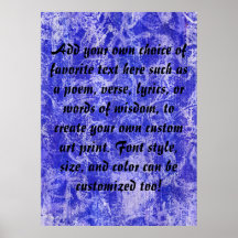 Royal Blue Mixed Media Art Background Posters