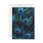 Royal Blue Purple Peacock Feathers Wedding invitations