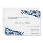 Royal blue traditional  junior formals senior prom custom invite