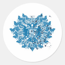 Royal Country Knights Round Sticker