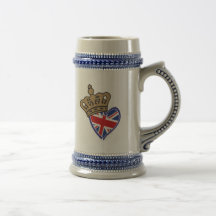 Royal Crowm UK Heart Flag Mug