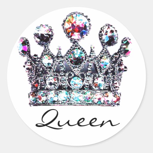 Royal Crown Queen stickers Zazzle