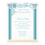 Royal Engagement Wedding Invitation Teal and Beige