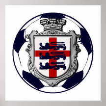 Royal England Soccer ball England flag gifts Print