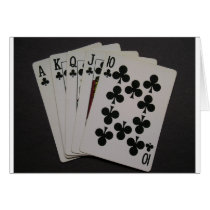 Royal Flush Greeting Cards
