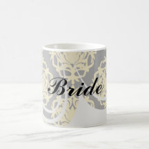 royal gold and black elegant damask mugs