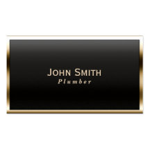 Royal Gold Border Plumber Business Card