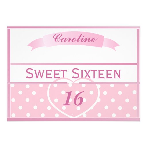 Royal Heart Sweet Sixteen Invitation-Customise