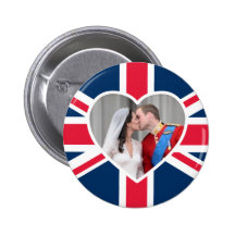 Royal Kiss - William & Kate Wedding Pinback Button