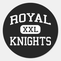 Royal - Knights - High - Royal City Washington Round Sticker
