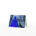 Royal Navy Blue Quinceanera Thank You Cards