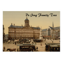 Royal Palace & New Church, Amsterdam, Netherland Business Card Template