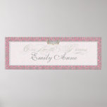 Royal Princess Crown Baby Girl Room Name Poster