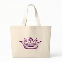 Royal Purple Crown Tote Bags
