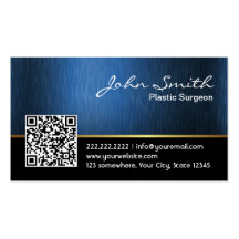 Royal QR code Plastic Surgeon Business Card