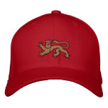 Royal rampant lion embroidered cap embroidered hats