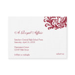 Royal red formal prom bid custom admission ticket business card templates