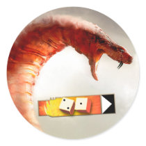 Royal Sand Hunter Round Stickers