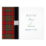 Royal Stuart Tartan Celtic Wedding Response Card Announcement