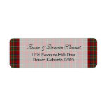 Royal Stuart Tartan Return Address Label