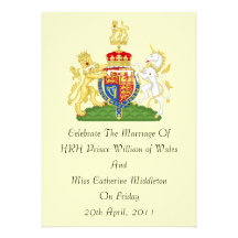 Royal Wedding Coat Of Arms Invitation