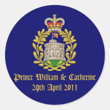 Royal Wedding Round Stickers