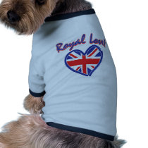Royal Wedding, Royal Love, Union Jack Heart pet clothing