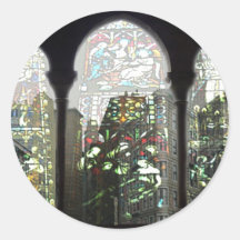 RRLIGION FADES INTO METROPOLIS ROUND STICKER