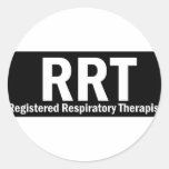 RRT Black & White Round Stickers