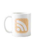 RSS Icon Button Weathered Design mugs