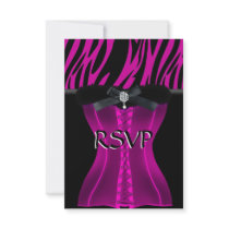 RSVP Birthday Pink Zebra Black Dress