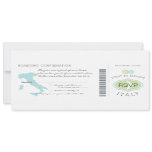 RSVP Boarding Pass to Italy Wedding Invitation
