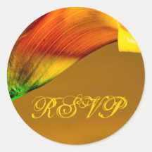 RSVP Cala Lily Fall Envelope Seal Sticker