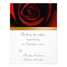RSVP Card Roses Are Red Personalised Invitations