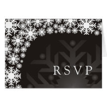 RSVP Card - Snowflake Winter Wedding