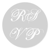 RSVP Custom Grey and White Sticker