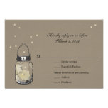 RSVP Mason Jar & Fireflies Wedding Invites