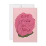 RSVP Note Cards, Pink Rose invitations