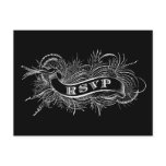 RSVP postcard with Victorian Bird
