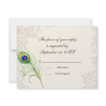 RSVP Response Cards - Vintage Peacock & Etchings invitations
