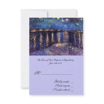 RSVP, wedding acceptance card, Starry Night ... Custom Invitations